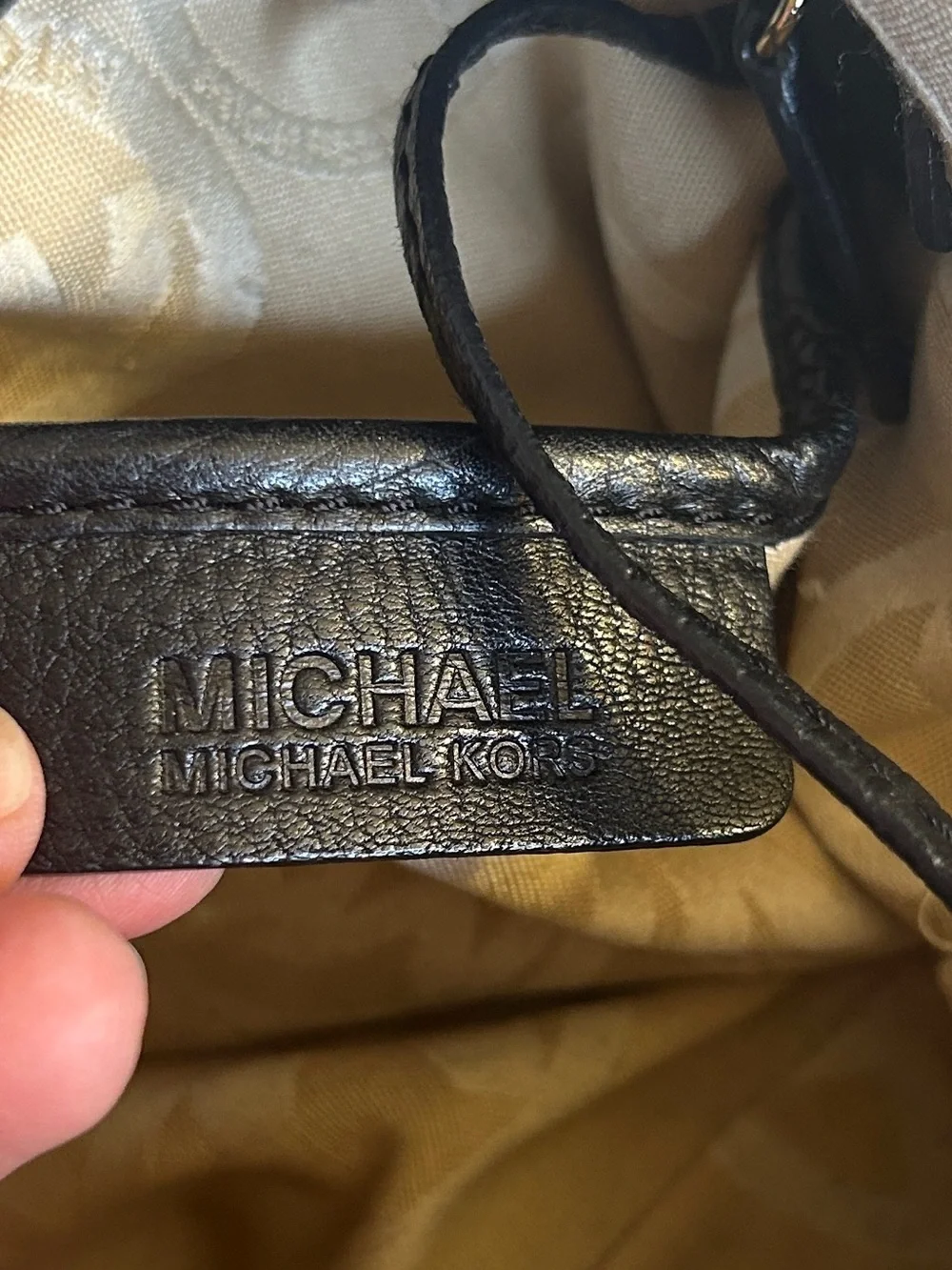 Michael Kors Black Pebbled Leather Hobo Shoulder Bag Gold Hardware Large Purse